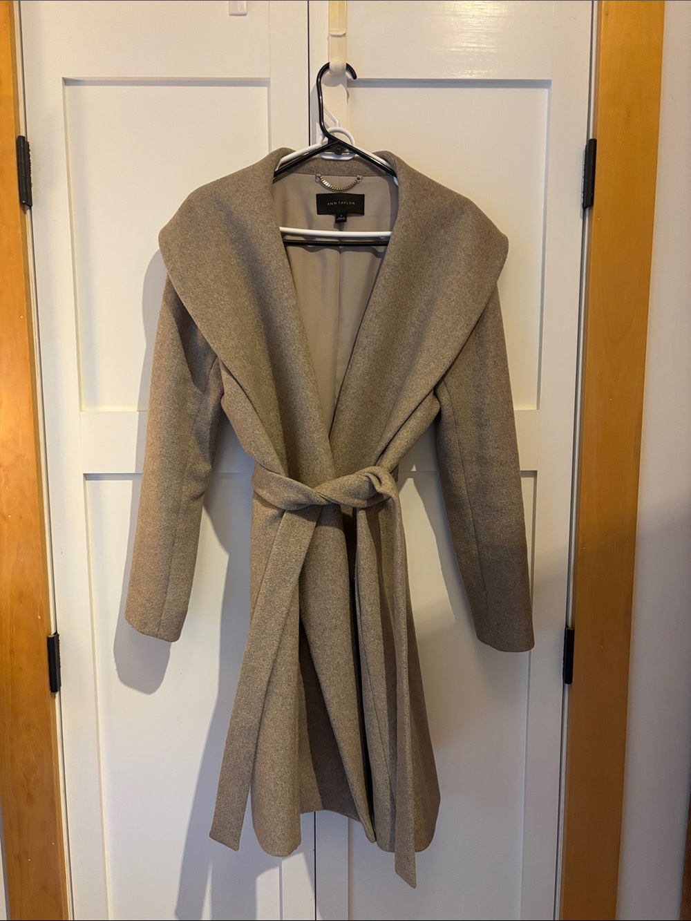 Ann Taylor Beige/Taupe Wool Blend Coat